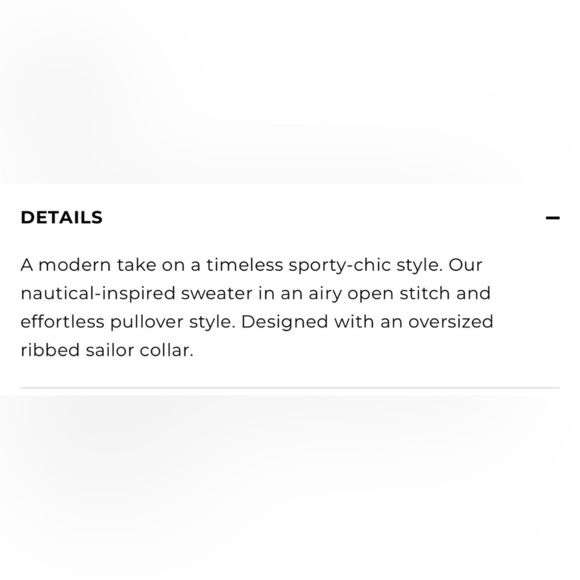 TALBOTS open stitch sailor collar sweater - Picture 6 of 7